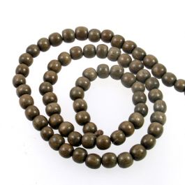 UK Semi Precious and Gemstone Beads Natural Graywood Round Beads Online ...