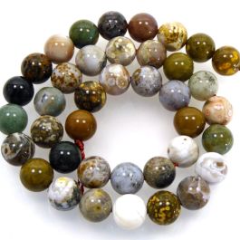 10mm Multicolor Umber Faceted Agate Round Strand – Beads, Inc.