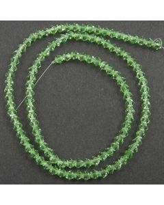 Peridot Green Faceted Glass Beads 4mm BICONE