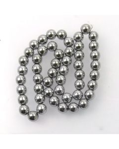 Hematite 8mm Plated Silver Colour Round Beads