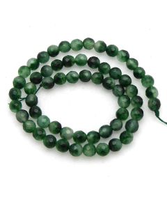 Malay Jade (Dyed Moss) 6mm Round Beads