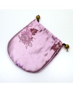 Satin Gift/Jewellery Pouch, lined - pink