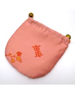 Satin Gift/Jewellery Pouch, lined - salmon pink