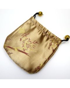 Satin Gift/Jewellery Pouch, lined - gold