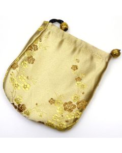 Satin Gift/Jewellery Pouch, lined - lemon