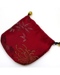 Satin Gift/Jewellery Pouch, lined - wine