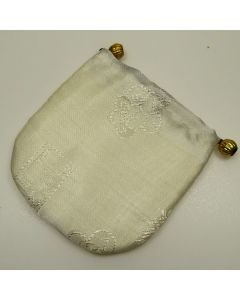 Satin Gift/Jewellery Pouch, lined - cream