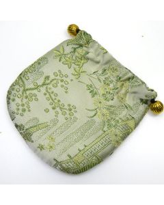 Satin Gift/Jewellery Pouch, lined - mint green