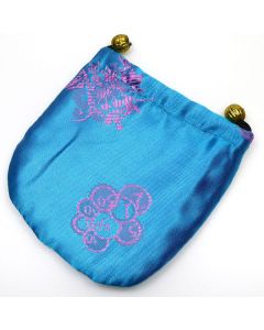 Satin Gift/Jewellery Pouch, lined - turquoise