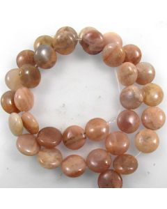 Sunstone 12mm Coin Beads